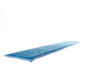 Frange de rechange microfibre bleue pour balai plat 12x42cm - Centrakor